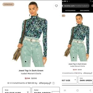 Isabel Marant Paisey Floral Jewel Top  onsale sz 38